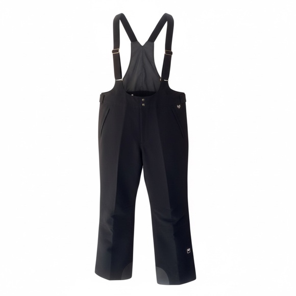 Obermeyer Men’s Ski Bib Pants 42L Black Wool Blend Made in Japan Vintage Alpine